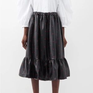 Commes des Garcons Girl Polka Dot Pleather Skirt - NWT Size Small